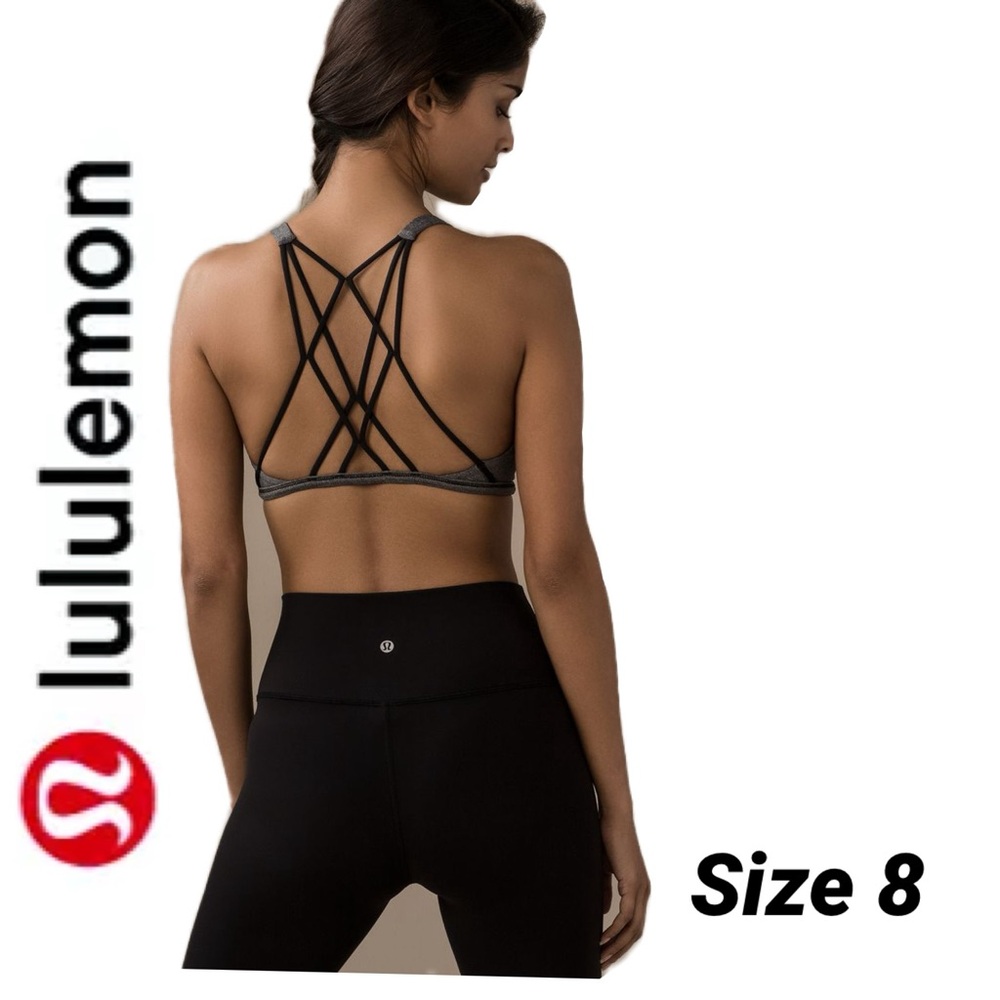 lululemon athletica Women's Black Strappy Sports Bra